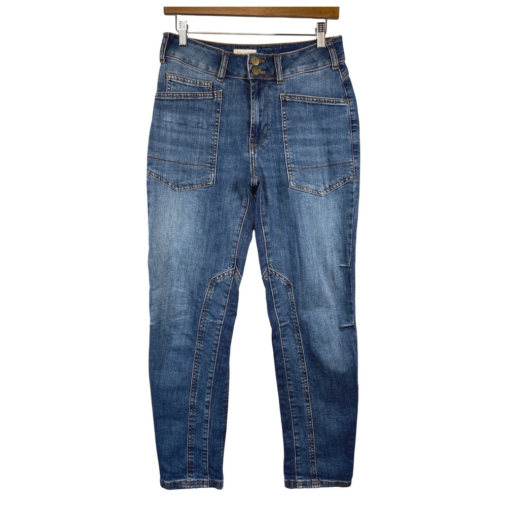 Anthropologie Pilcro Wanderer Mid-Rise Relaxed Jeans 25 Blue Utility Streetwear